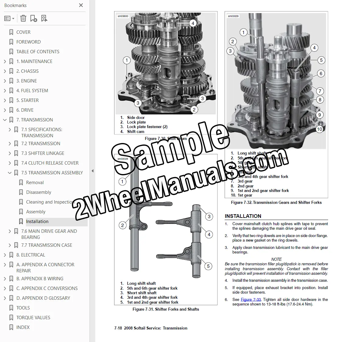 2008 Harley Softail Service Repair Manual - Image 5