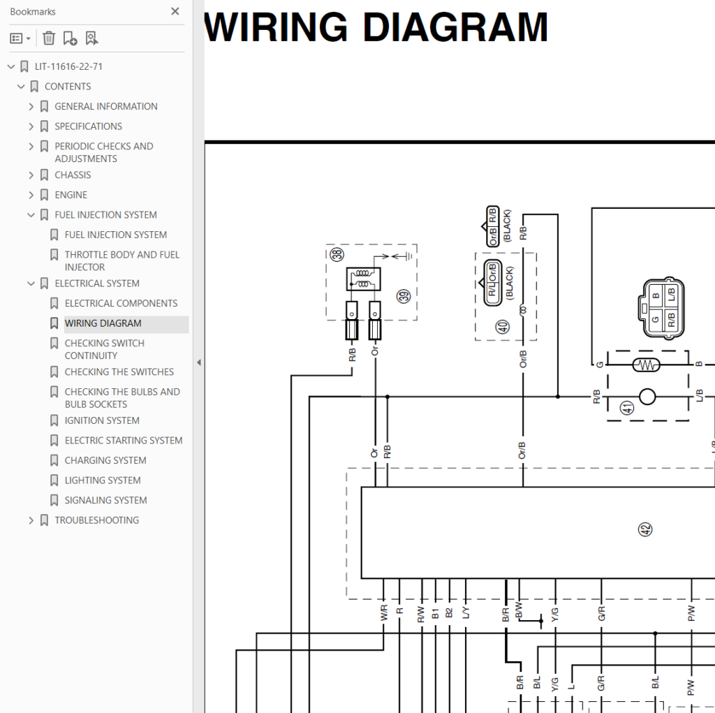 09-14 Yamaha Zuma wiring diagram
